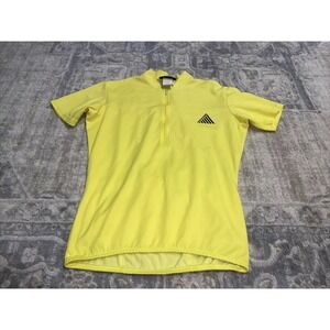Cannondale Yellow 1/2 Zip Short Sleeve Cycling Jersey Shirt Mens Size Small